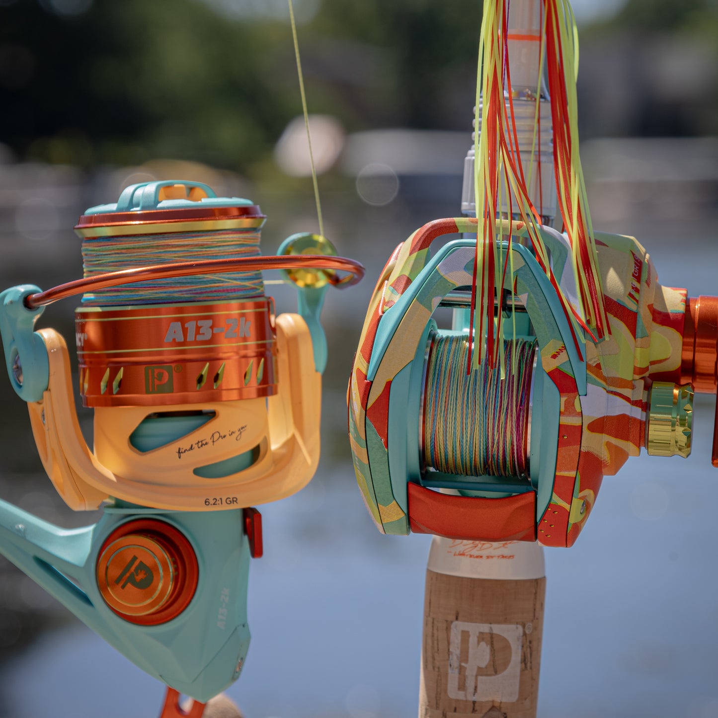 Reaction Tackle Braided Fishing Line - Aqua Camo