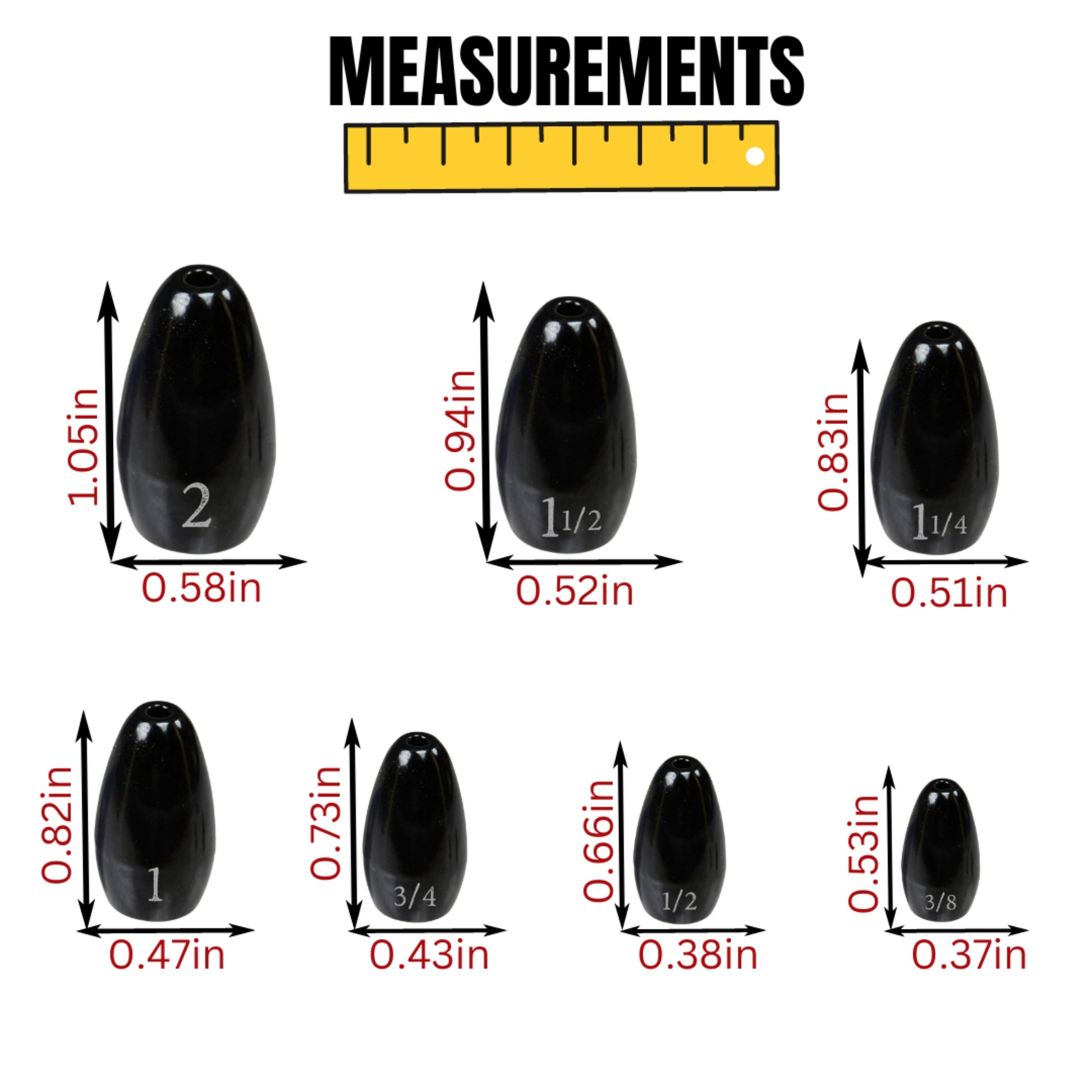 Reaction Tackle Tungsten Flipping Weights - Reaction Tackle