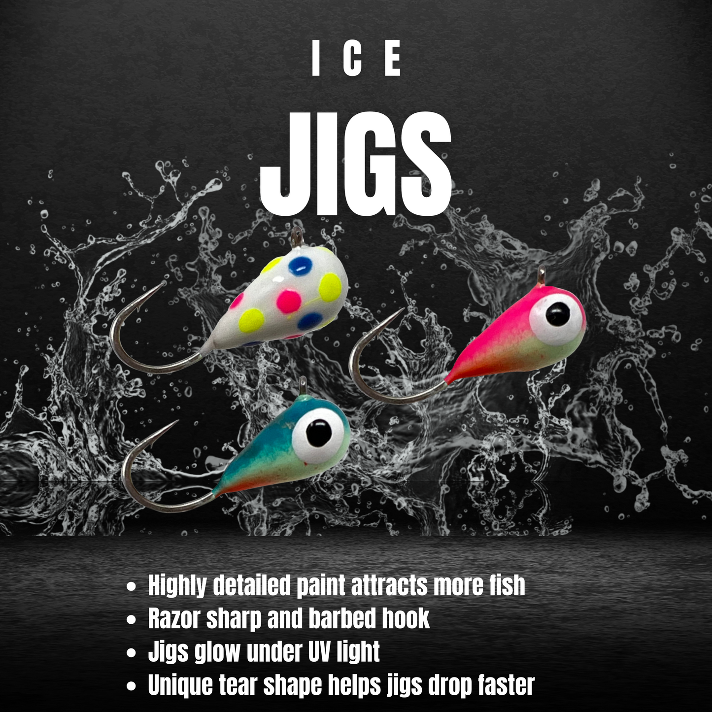 Reaction Tackle Tungsten Ice Fishing Jigs