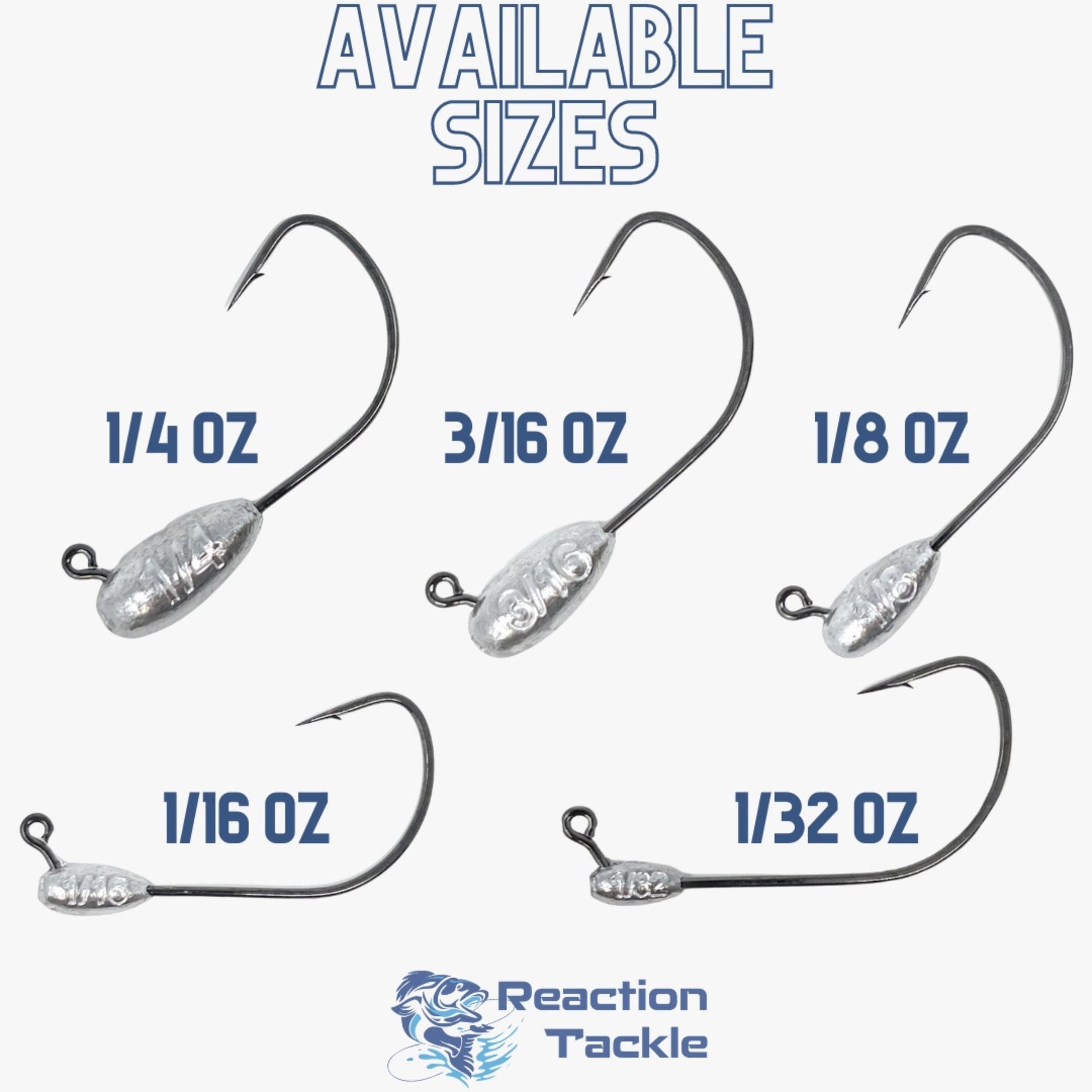 Jig Heads For Fishing Reaction Tackle Tube Jig Heads (10-Pack