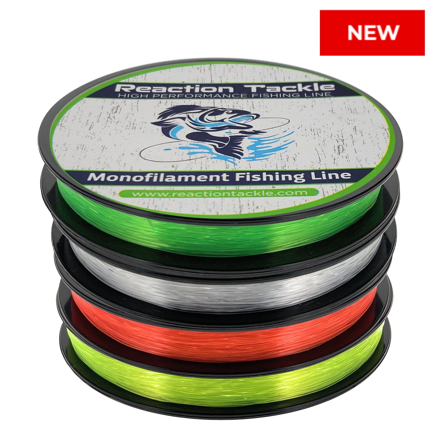 Reaction Tackle Nylon Monofilament Fishing Line 350 yard spools - New - Reaction Tackle