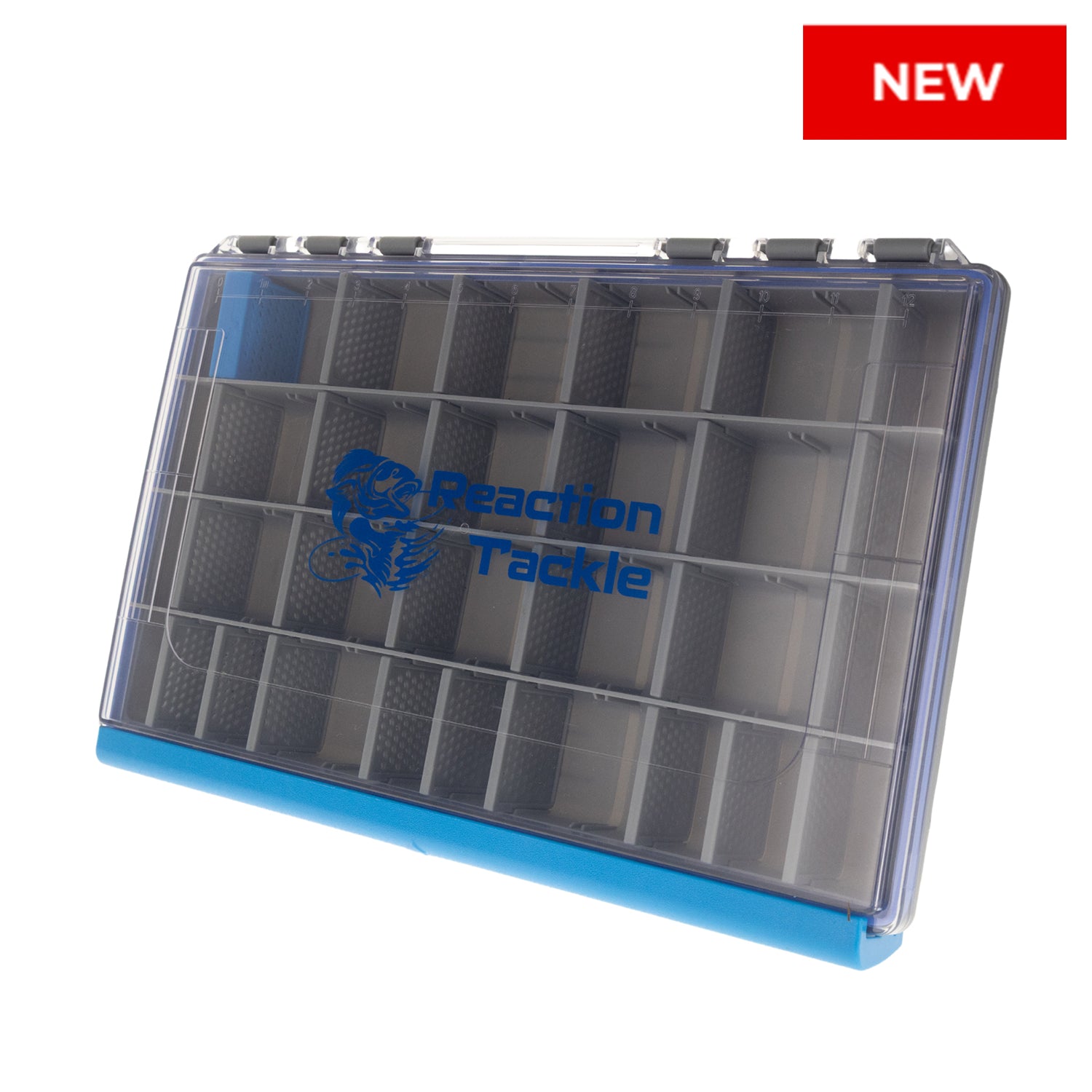 Reaction Tackle Ultra Elite Tackle Tray- 100% Waterproof with Single Clip Design - New - Reaction Tackle