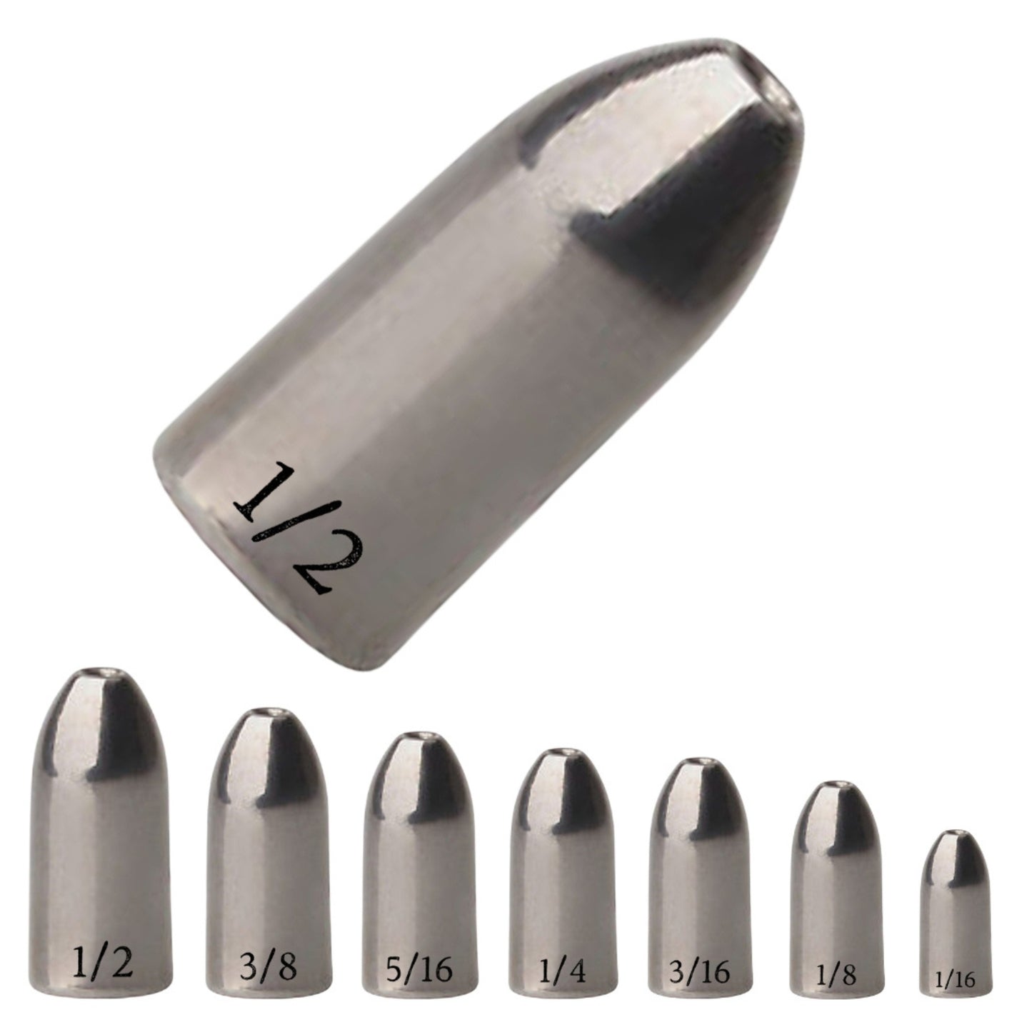 Reaction Tackle Bullet Weights 3/8 Black