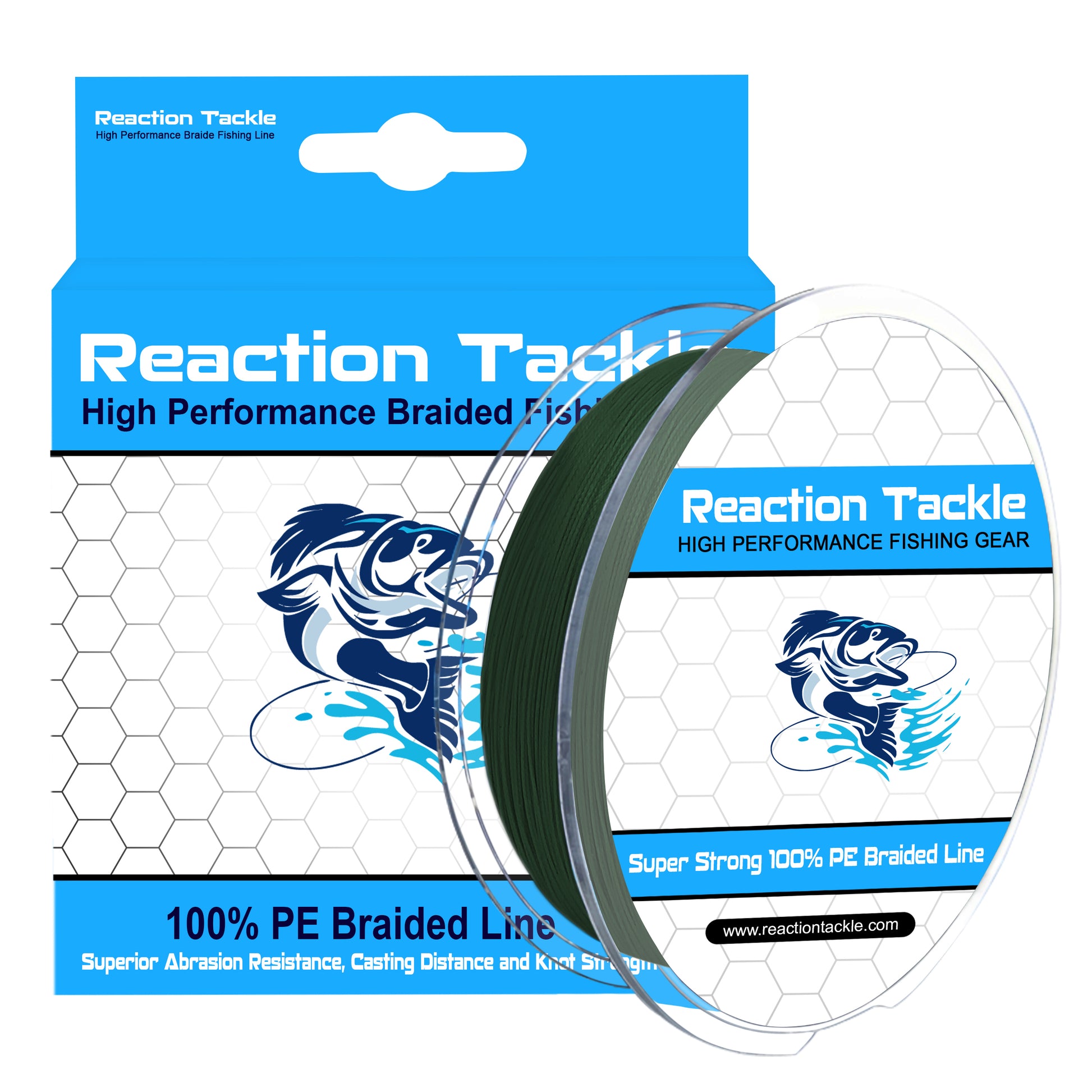 Reaction Tackle 9 Strand - Moss Green 50lb 300yd