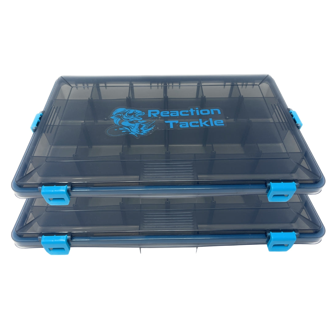 Ready2Fish Two Tray Tackle Box Kit - Blue, Medium - Blue Medium