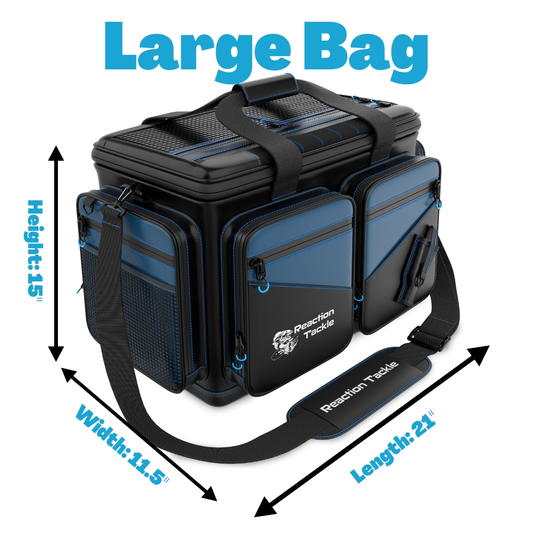 Kingdom Multifunctional Fishing Tackle Bag 44*21*22cm 1000D Nylon  Waterproof Large Capacity Outdoor Sport Fishing Shoulder Bag