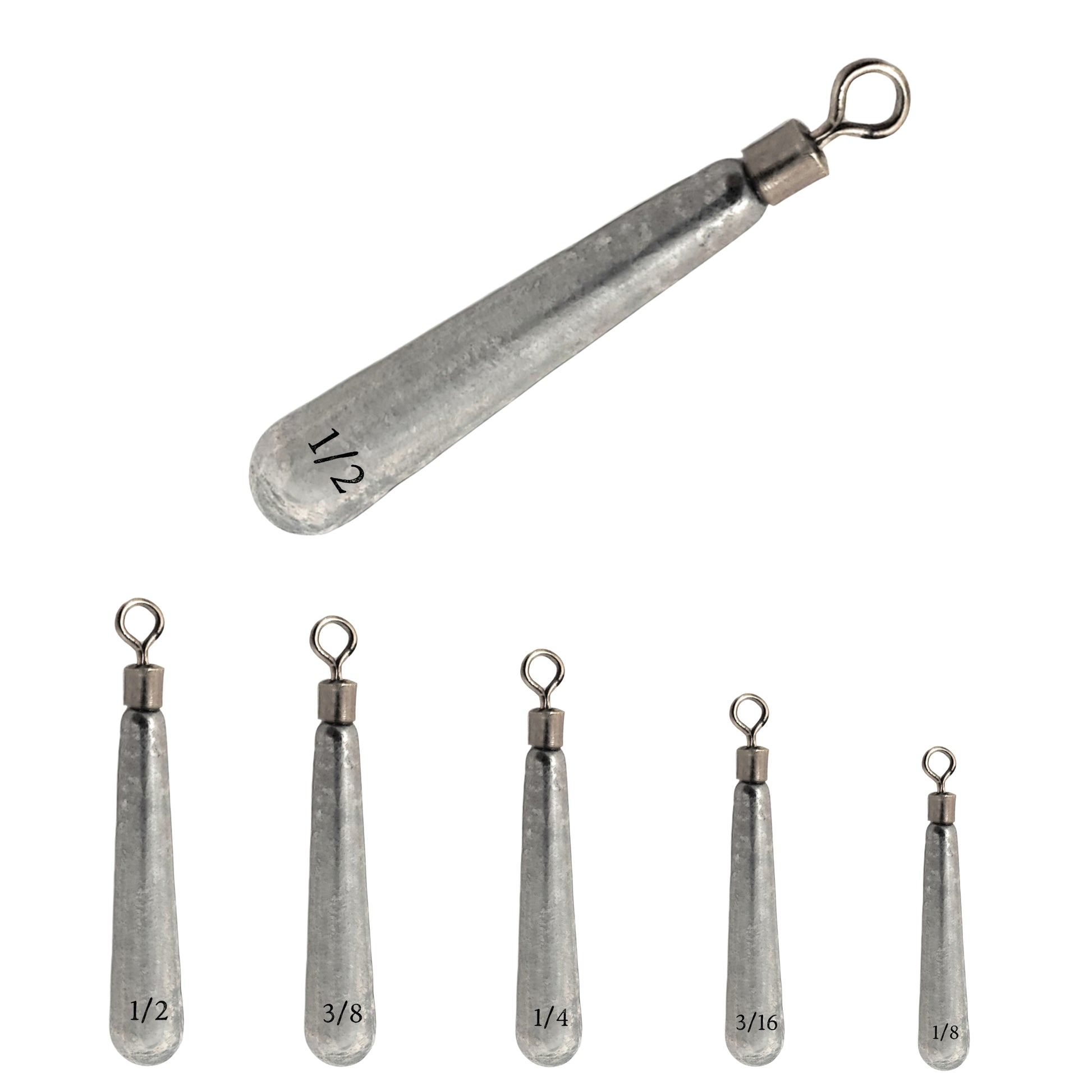 S & J's TACKLE BOX 1 oz Lead Bank Weights - 10 PER Pack