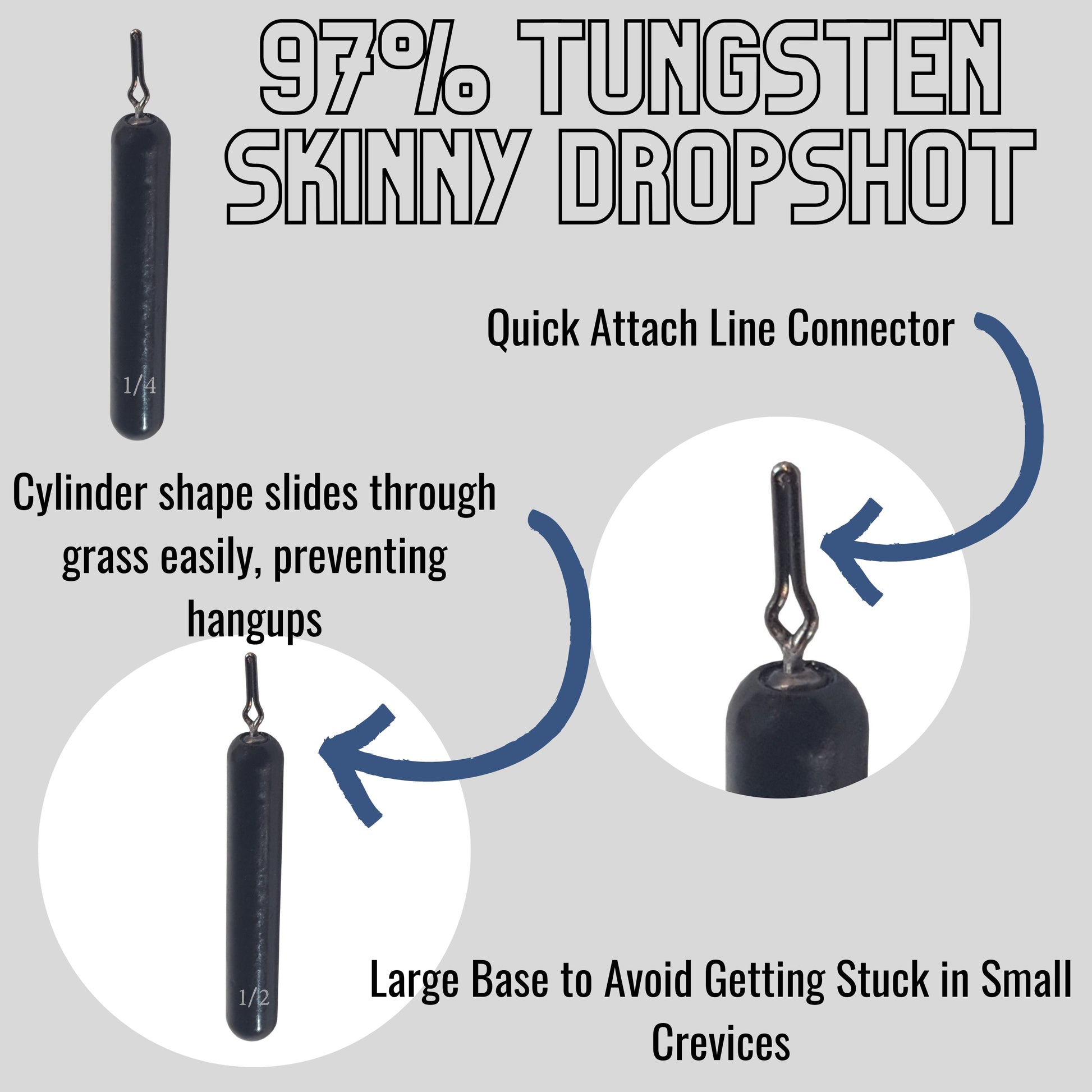 Reaction Tackle Drop Shot Bulk Tungsten Weights