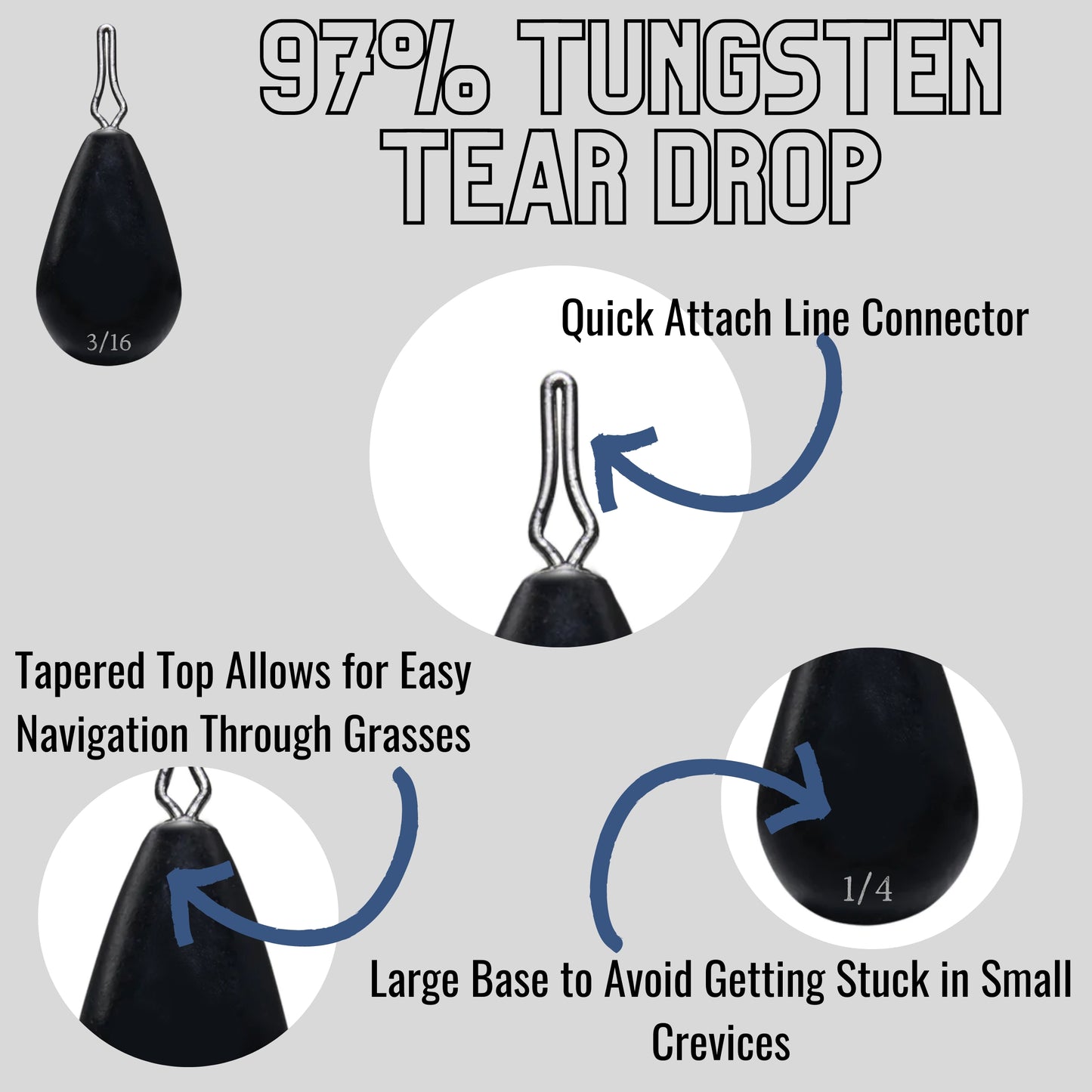 Reaction Tackle Tungsten Drop Shot Weights